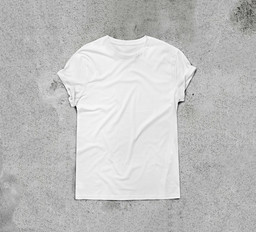 Hanes, Inc. White T-shirt. Cotton. 29 x 35 1/2" (73.7 x 90.2 cm) (irreg). Gift of the manufacturer. Image courtesy Shutterstock/SFIO CRACHO 2017