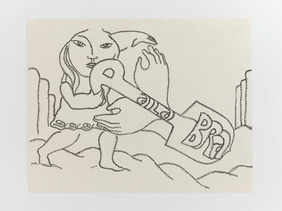 Cecilia Vicuña. Labrar palabras como quien labra la tierra (Work Words Like Those Who Till the Land) from the series AMAzone Palabrarmas. 1978