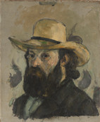 Paul Cézanne. Self-Portrait in a Straw Hat. 1875-76. Oil on canvas, 13 3/4 x 11 3/8&#34; (34.9 x 28.9 cm). The William S. Paley Collection