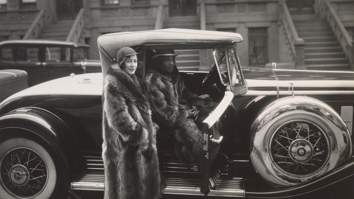 James Van Der Zee. Couple, Harlem. 1932. Gelatin silver print, 7 1/2 × 9 5/16&#34; (19 × 23.7 cm). Acquired through the generosity of Richard E. and Laura Salomon