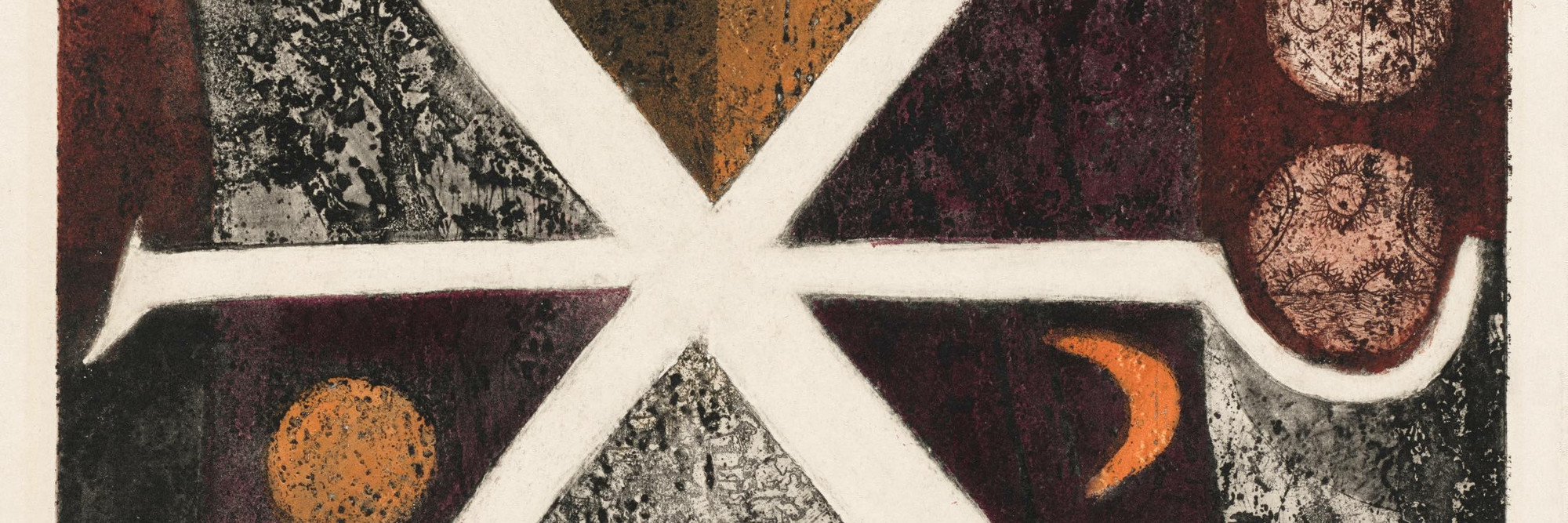 Betye Saar. Summer Symbol. 1965. Etching with relief printing, plate: 16 9/16 × 14 13/16&#34; (42.1 × 37.6 cm); sheet (irreg.): 18 3/4 × 16 5/16&#34; (47.6 × 41.4 cm). Gift of Julie and Bennett Roberts, Roberts Projects, Los Angeles