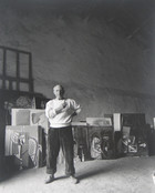 Arnold Newman. Pablo Picasso. Gelatin silver print, 12 7/16 x 10 1/16&#34; (31.6 x 25.5 cm). Gift of Gary Davis. The Museum of Modern Art.