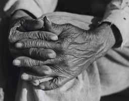 Jack Delano. Hands of Mr. Henry Brooks, ex-slave. Parks Ferry Road, Greene County, Georgia. May 1941. Gelatin silver print, 10 11/16 × 13 3/4 in. (27.2 × 34.9 cm). The Museum of Modern Art, New York. Purchase. © Jack Delano/Library of Congress