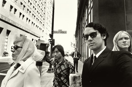 Michael Jang. Self-Portrait, San Francisco Financial District. 1973. Gelatin silver print, 11 × 14&#34; (27.9 × 35.6 cm). Vital Projects Fund, Robert B. Menschel