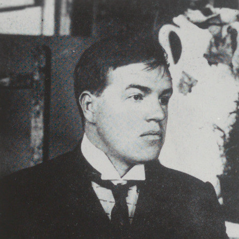 David Burliuk. Photograph of David Burliuk. c. 1916. Gelatin Silver Print, 3 1/16 x 4 3/16&#34; (7.8 x 10.6 cm). Photographic Archive, Artists and Personalities. The Museum of Modern Art Archives, New York