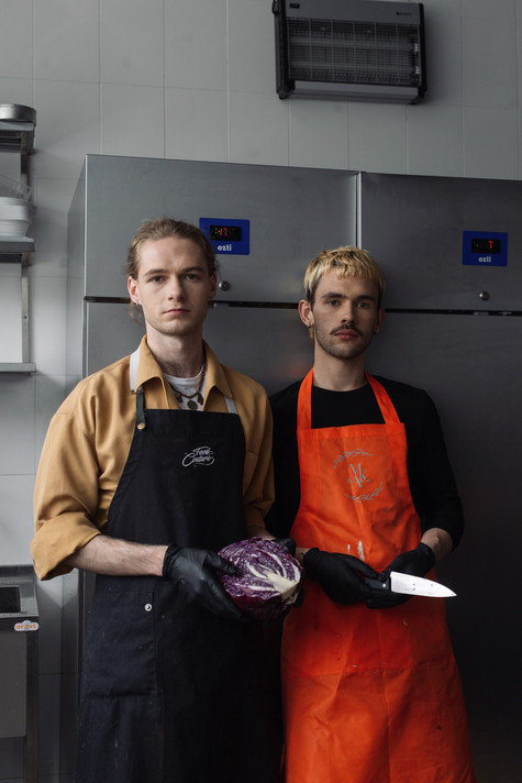 LGBTQ+ volunteers preparing food for refugees and soldiers in Kyiv