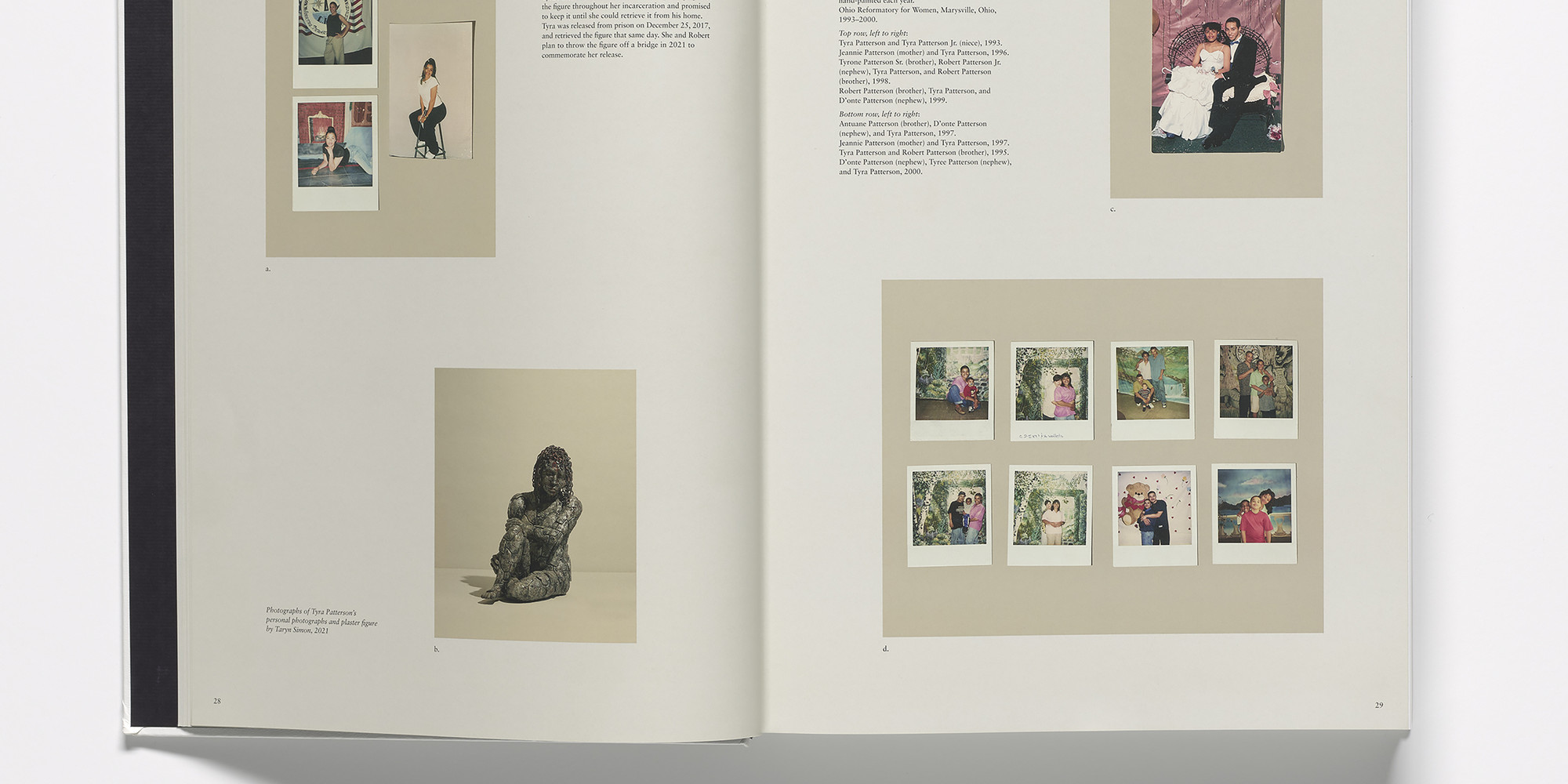Spread from Taryn Simon, The Innocents, 2022
