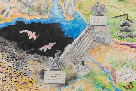 Carolina Caycedo and David de Rozas. Detail from Somi Se’k (The Land of the Sun – La Tierra del Sol). 2020