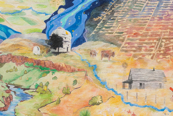 Carolina Caycedo and David de Rozas. Detail from Somi Se’k (The Land of the Sun – La Tierra del Sol). 2020