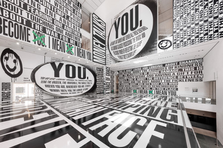 Installation view of Barbara Kruger: Thinking of You. I Mean Me. I Mean You, on view at The Museum of Modern Art, New York from July 16, 2022 – January 2, 2023. Photo: Emile Askey