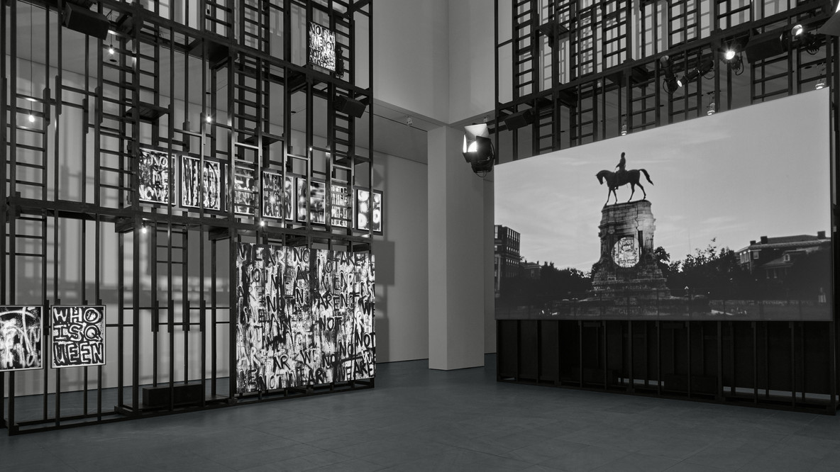 Installation view of the exhibition &#34;Adam Pendleton: Who Is Queen?”. September 18, 2021–January 30, 2022. Photo: Andy Romer