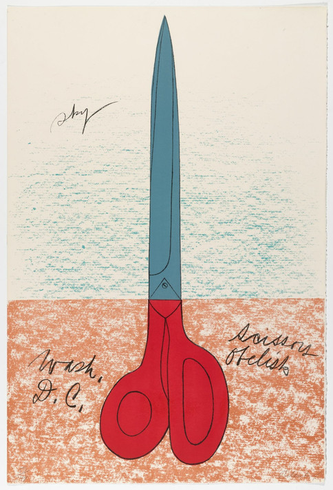 Claes Oldenburg. Scissors as Monument from National Collection of Fine Arts Portfolio. 1967, published 1968