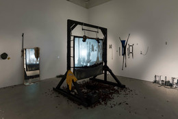 Tiona Nekkia McClodden. The Brad Johnson Tape, X – On Subjugation. 2017. Installation, high-definition video (black and white, sound; 2:24 min.), Acquired through the generosity of Jill and Peter Kraus © 2022 Tiona Nekkia McClodden. Courtesy of the artist