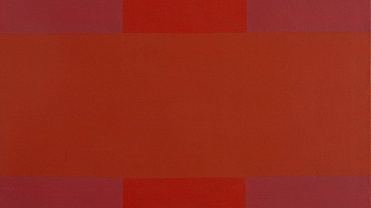 Ad Reinhardt. Abstract Painting, Red. 1952. Oil on canvas, 9&#39; × 40 1/8&#34; (274.4 × 102 cm). Gift of Mr. and Mrs. Gifford Phillips. © 2022 Estate of Ad Reinhardt/Artists Rights Society (ARS), New York