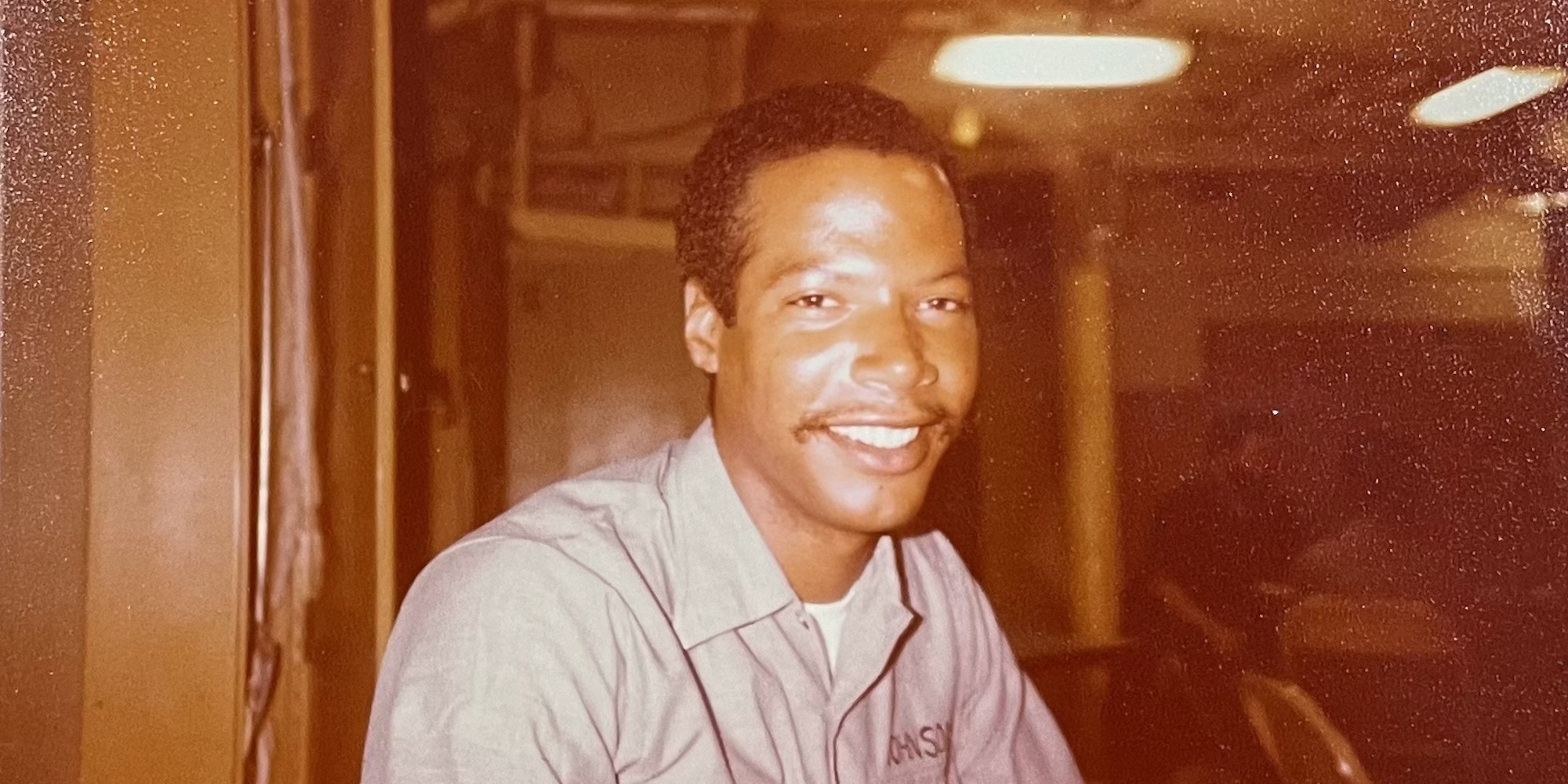 Brad Johnson on board the USS Nassau, 1984