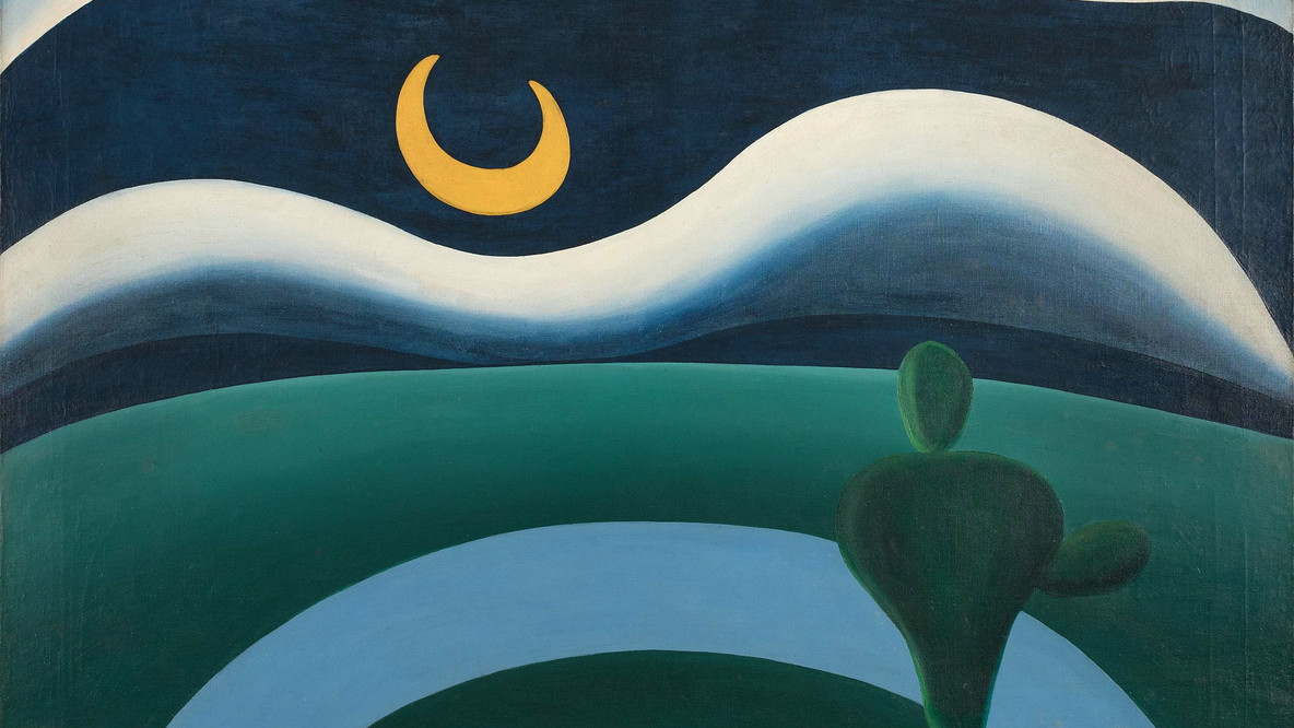 Tarsila do Amaral. The Moon. 1928. Oil on canvas, 43 5/16 × 43 5/16&#34; (110 × 110 cm). Gift of Joan H. Tisch (by exchange). © Tarsila do Amaral