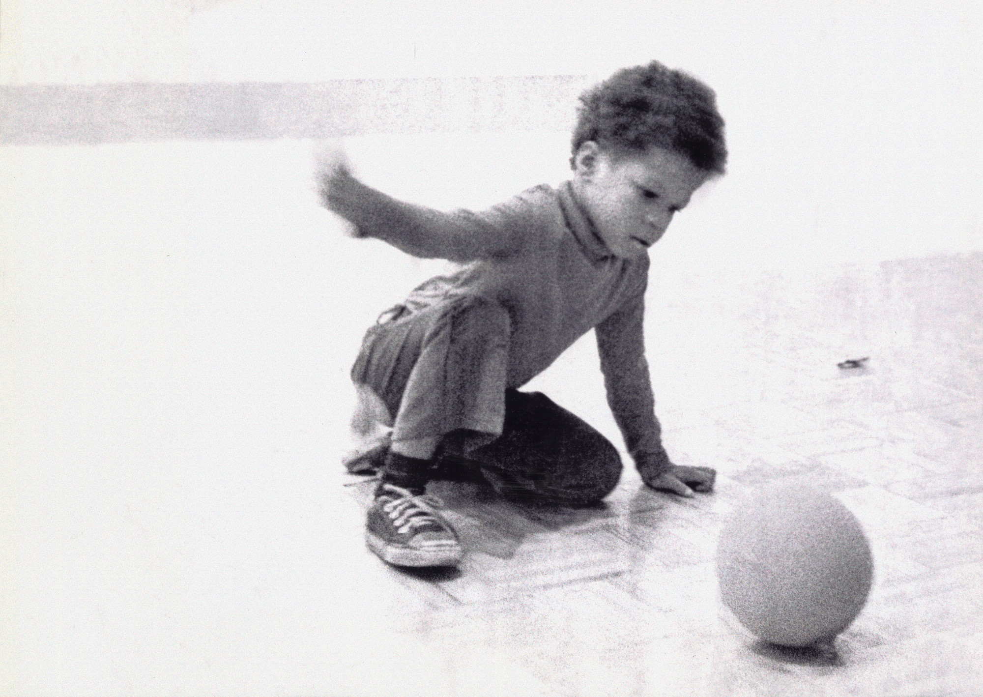 Photograph of Linda Goode Bryant’s son, R. Kenneth Bryant, age five, at Just Above Midtown, Fifty-Seventh Street