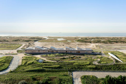 nArchitects. Jones Beach Energy &amp; Research Center. 2018–20. Aerial view looking southeast. Photo: Michael Moran