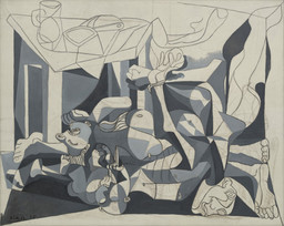 Pablo Picasso. The Charnel House. Paris, 1944-45. Oil and charcoal on canvas, 6&#39; 6 5/8&#34; x 8&#39; 2 1/2&#34; (199.8 x 250.1 cm). Mrs. Sam A. Lewisohn Bequest (by exchange), and Mrs. Marya Bernard Fund in memory of her husband Dr. Bernard Bernard, and anonymous funds. © 2021 Estate of Pablo Picasso / Artists Rights Society (ARS), New York