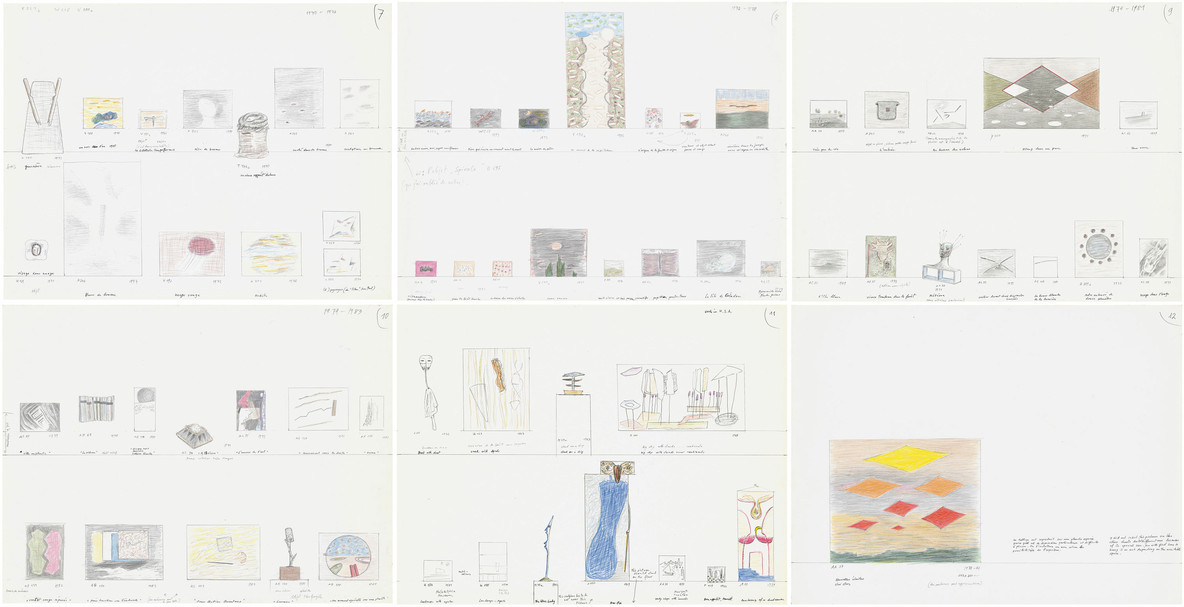 Meret Oppenheim. Sheets 7–12 from M.O.: My Exhibition (M.O.: Mon Exposition). 1983