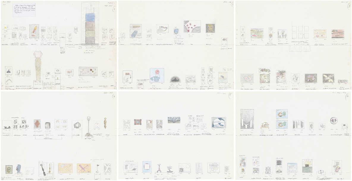 Meret Oppenheim. Sheets 1–6 from M.O.: My Exhibition (M.O.: Mon Exposition). 1983