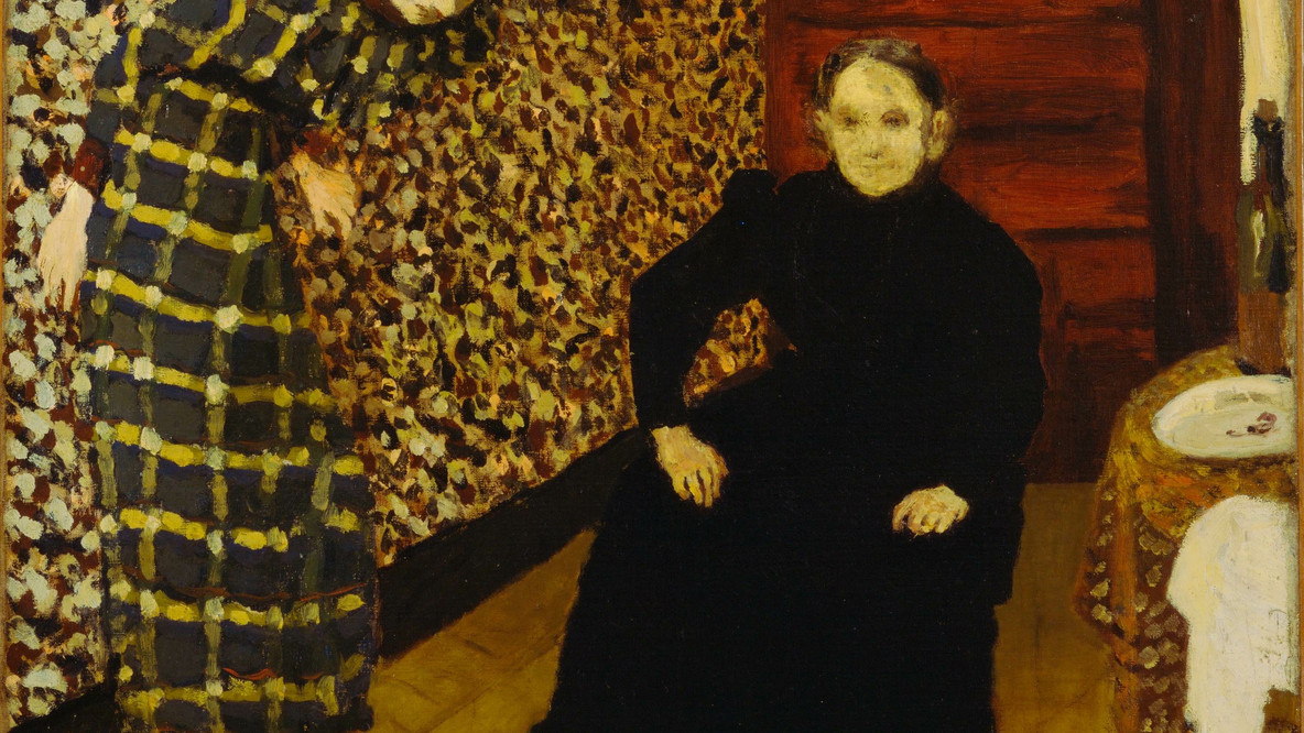 Édouard Vuillard. Interior, Mother and Sister of the Artist. 1893. Oil on canvas, 18 1/4 x 22 1/4&#34; (46.3 x 56.5 cm). Gift of Mrs. Saidie A. May. © 2022 Artists Rights Society (ARS), New York / ADAGP, Paris