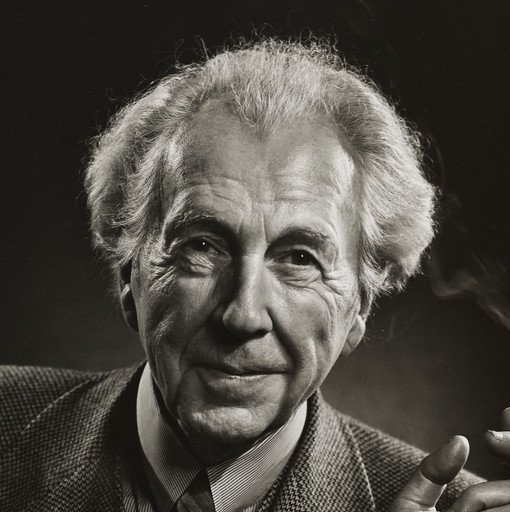 Yousuf Karsh. Frank Lloyd Wright. 1945. Gelatin silver print, 13 5/16 × 10 13/16&#34; (33.8 × 27.4 cm). Gift of the artist