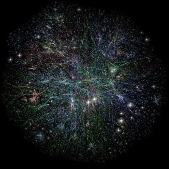 Barrett Lyon, The Opte Project. Mapping the Internet. 2003