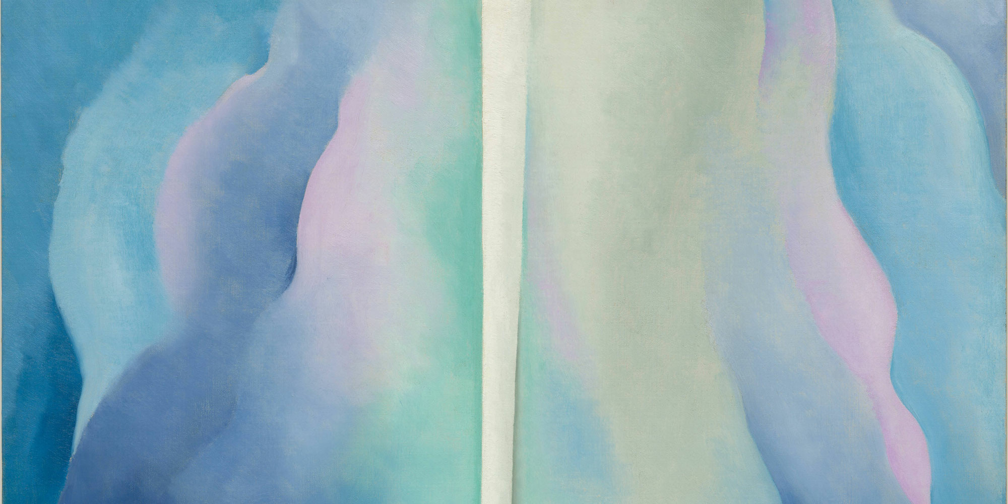 Georgia O’Keeffe. Abstraction Blue. 1927. Oil on canvas, 40 1/4 × 30&#34; (102.1 × 76 cm). The Museum of Modern Art, New York. Acquired through the Helen Acheson Bequest. © 2022 Georgia O’Keeffe Museum/Artists Rights Society (ARS), New York
