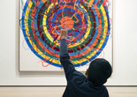 Looking at art during a Family Gallery Talk. Photo: Martin Seck