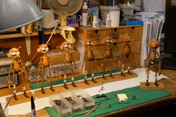 Mackinnon & Saunders. Inprogress Pinocchio Production Puppets at the ShadowMachine workshop. Guillermo del Toro’s Pinocchio, 2022. Image courtesy Netflix
