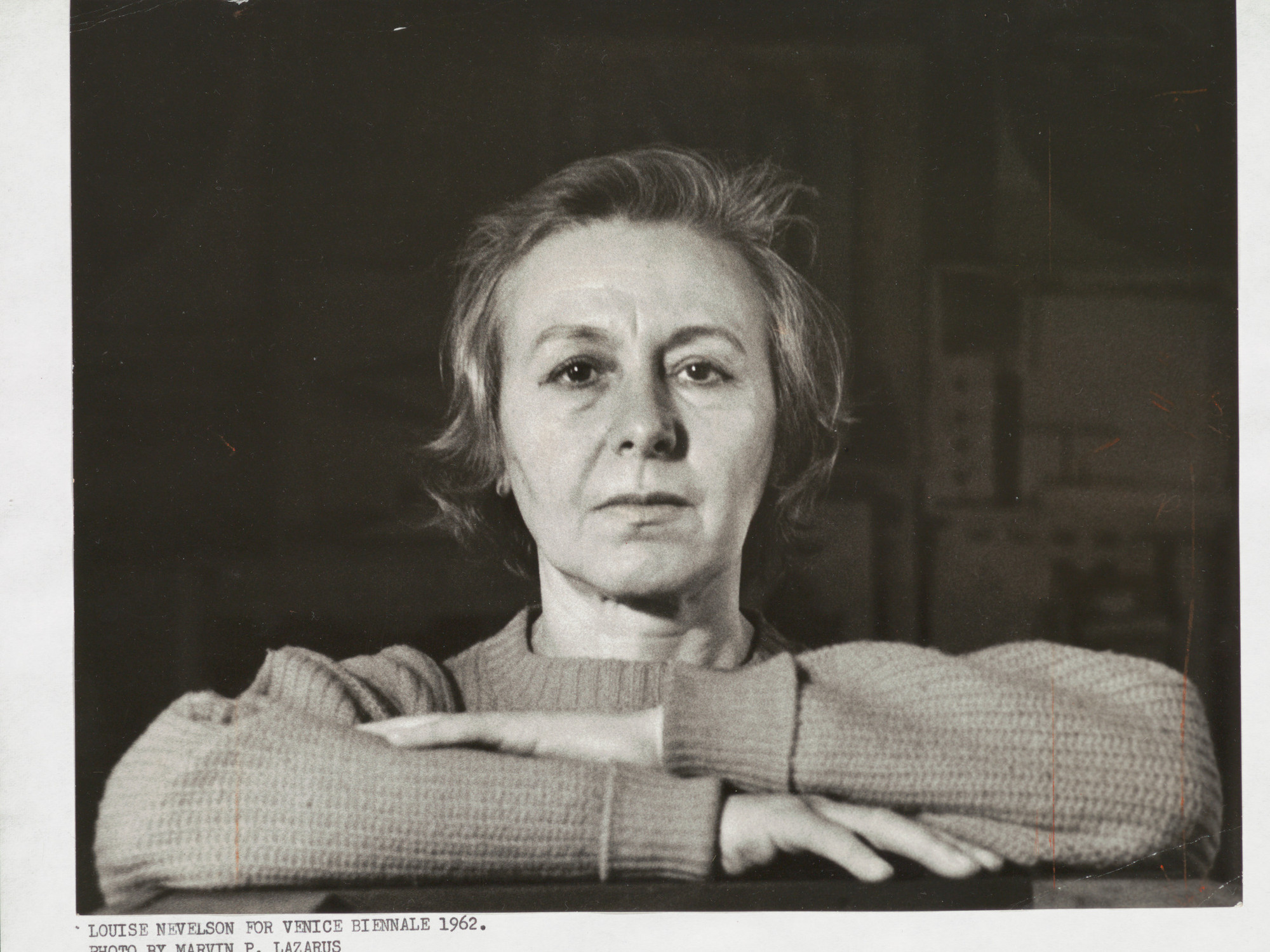 A Pencil Drawing by Louise Nevelson. A Pencil Drawing by Louise Nevelson.