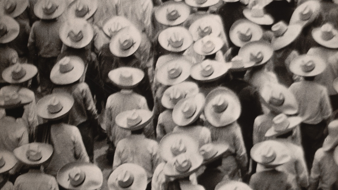Tina Modotti. Workers Parade. 1926. Gelatin silver print, 8 7/16 x 7 5/16&#34; (21.5 x 18.6 cm). Anonymous gift