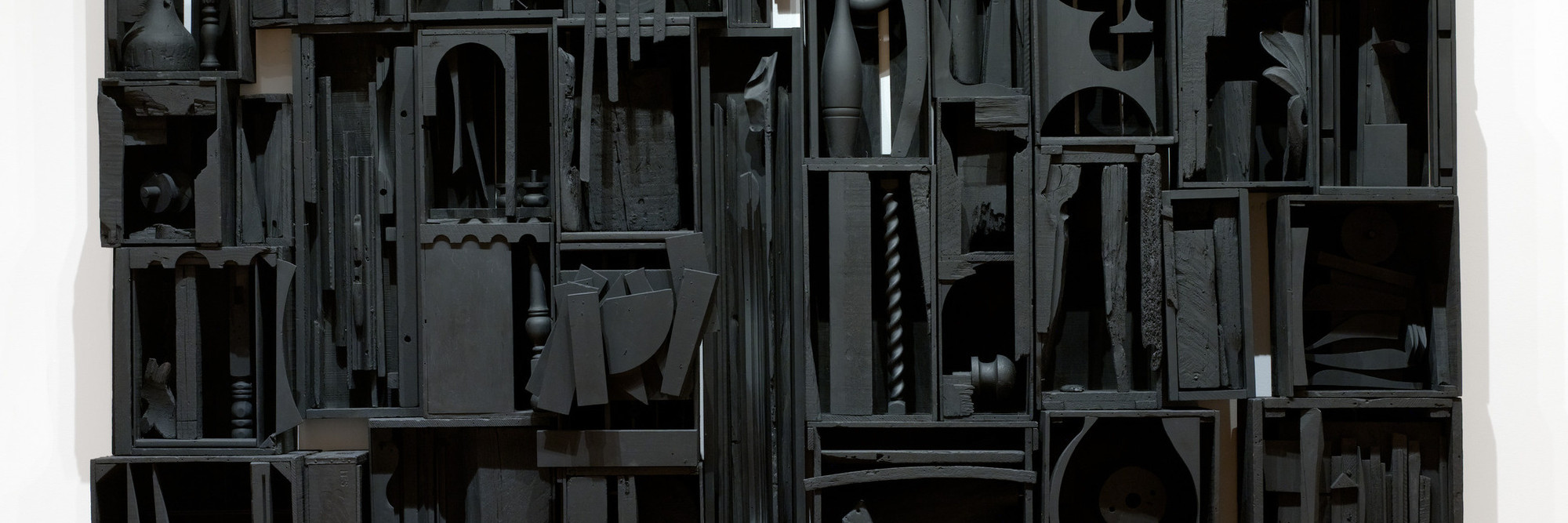 Louise Nevelson. Sky Cathedral. 1958. Painted wood, 11&#39; 3 1/2&#34; × 10&#39; 1/4&#34; × 18&#34; (343.9 × 305.4 × 45.7 cm). Gift of Mr. and Mrs. Ben Mildwoff. © 2023 Estate of Louise Nevelson/Artists Rights Society (ARS), New York