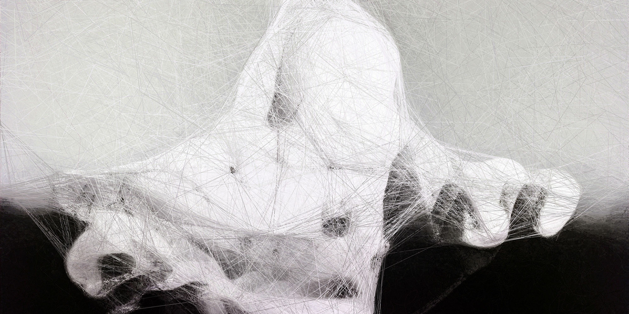 Refik Anadol. Sample data visualization of Unsupervised — Machine Hallucinations — MoMA. 2022. Data sculpture: custom software, generative algorithm with artificial intelligence (AI), real-time digital animation on LED screen, sound, dimensions variable. © Refik Anadol Studio