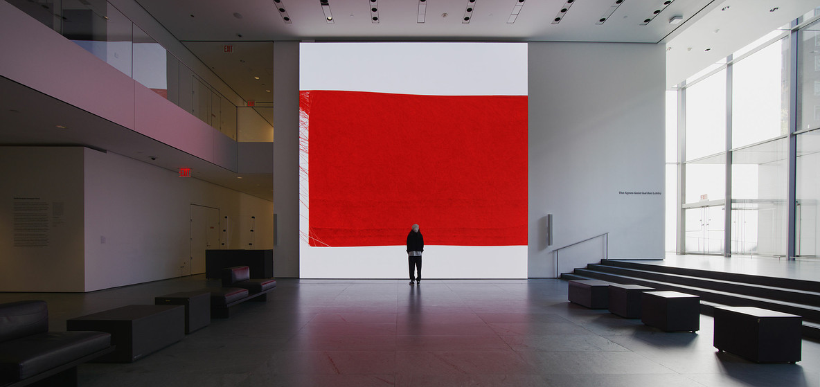 Installation view of Refik Anadol: Unsupervised