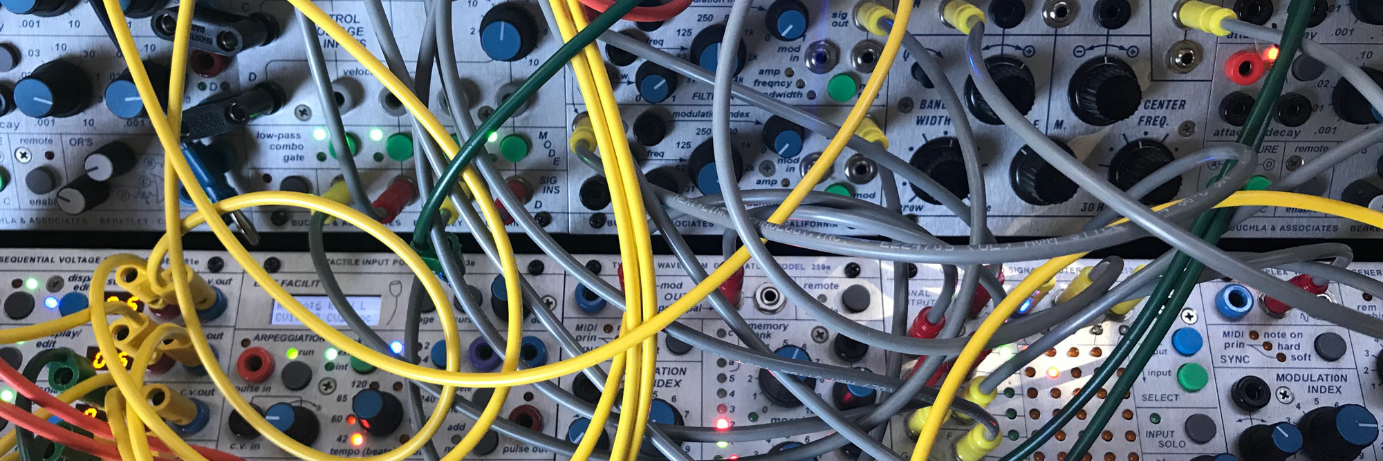 Detail of Suzanne Ciani’s Buchla 200e Series electronic music instrument. Courtesy the artist