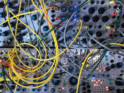 Detail of Suzanne Ciani’s Buchla 200e Series electronic music instrument. Courtesy the artist