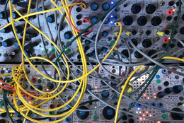 Detail of Suzanne Ciani’s Buchla 200e Series electronic music instrument. Courtesy the artist