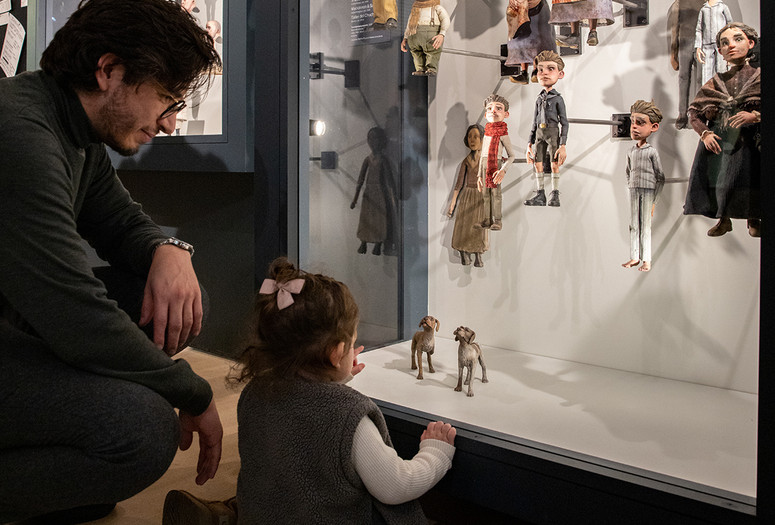 Installation view of Guillermo del Toro: Crafting Pinocchio, The Museum of Modern Art, New York, December 11, 2022–April 15, 2023. Photo: Walter Wlodarczyk