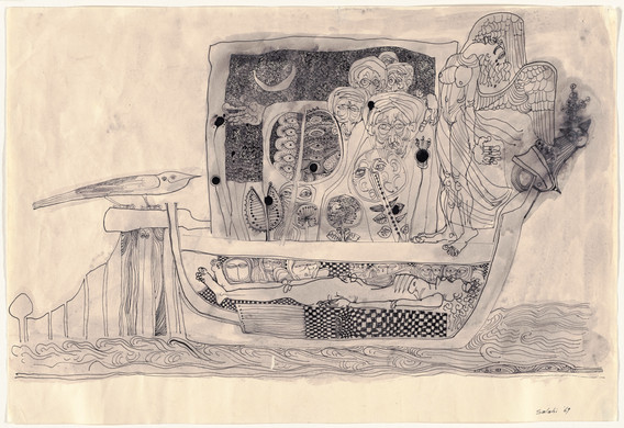 Ibrahim El-Salahi. By His Will, We Teach Birds How to Fly No.13. 1969