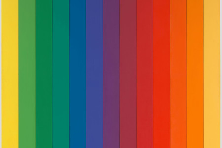 Ellsworth Kelly. Spectrum IV. 1967. Oil on canvas, 13 panels, 9&#39; 9&#34; × 9&#39; 9&#34; (297.2 × 297.2 cm). The Museum of Modern Art, New York. Mrs. John Hay Whitney Bequest and The Sidney and Harriet Janis Collection (both by exchange), and gift of Irving Blum. © 2023 Ellsworth Kelly