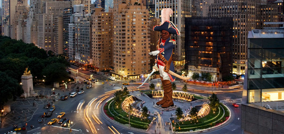 Kinfolk. The Monuments Project. 2022. Proposal for an augmented-reality monument in honor of General Toussaint Louverture on Columbus Circle