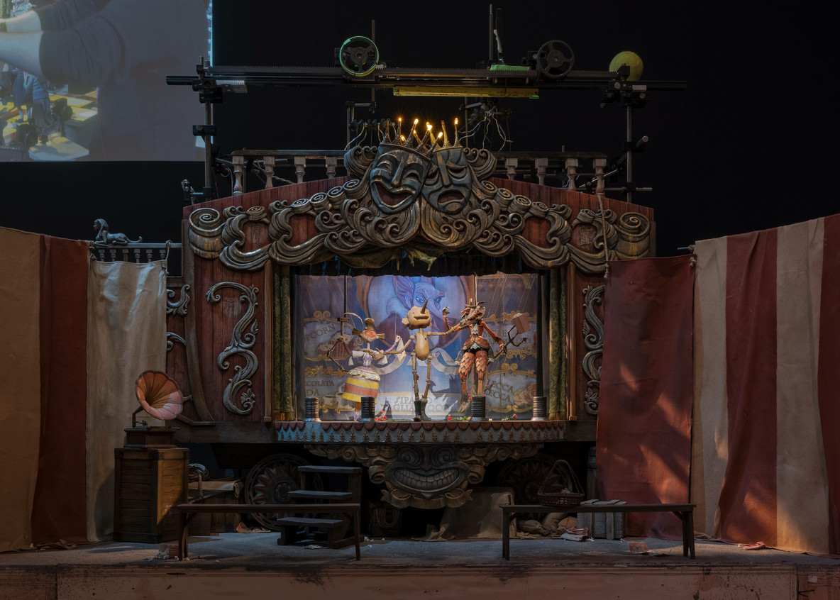 ShadowMachine. Carnival Stage Set. On view in Guillermo del Toro: Crafting Pinocchio