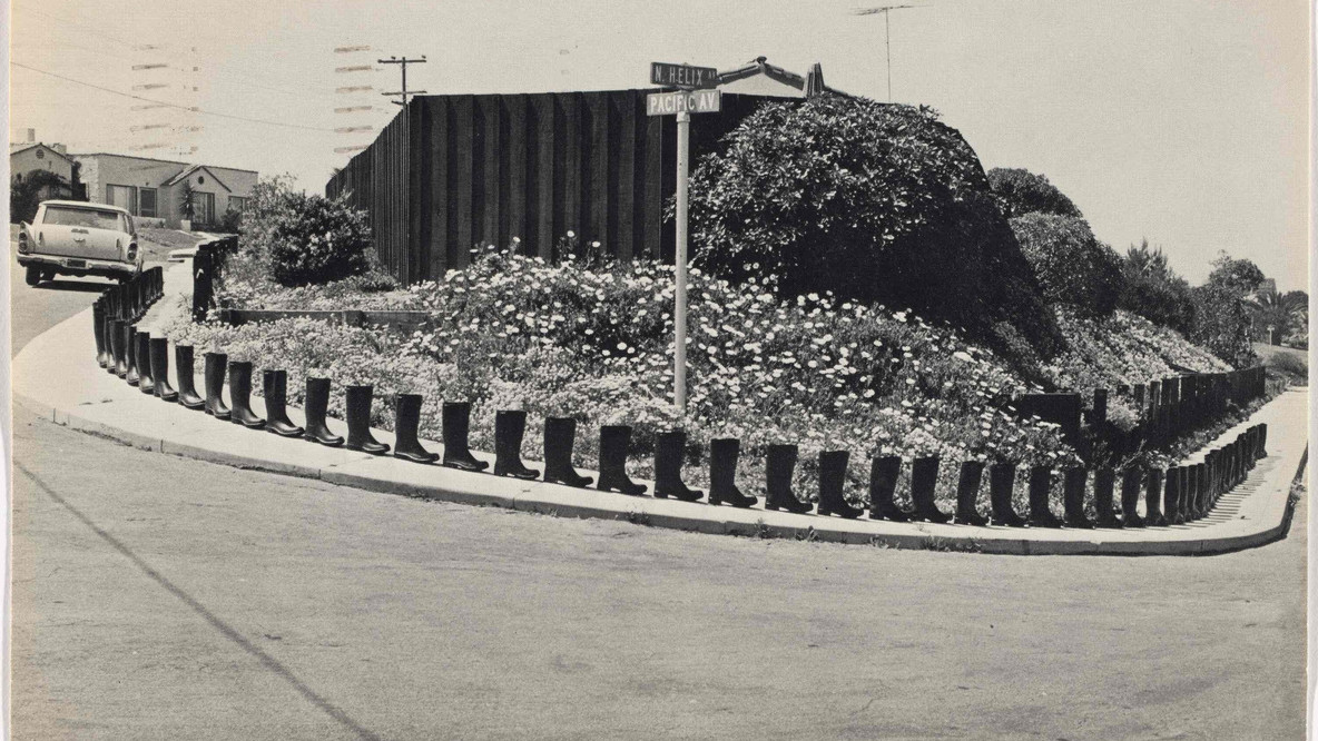 Eleanor Antin. 100 Boots. 1971-73. 51 halftone reproductions (postcard), Each 4 1/2 × 7&#34; (11.4 × 17.8 cm). Transferred from The Museum of Modern Art Library, New York. © 2022 Eleanor Antin