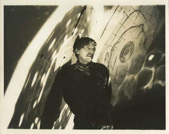 VanDerBeek in Movie-Drome, Stony Point, New York, 1967