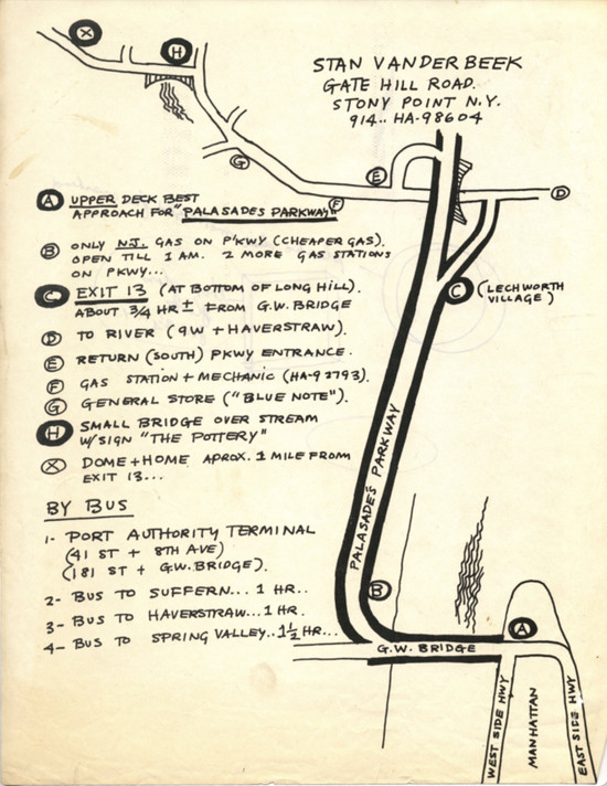 Directions to Movie-Drome written by VanDerBeek, 1964
