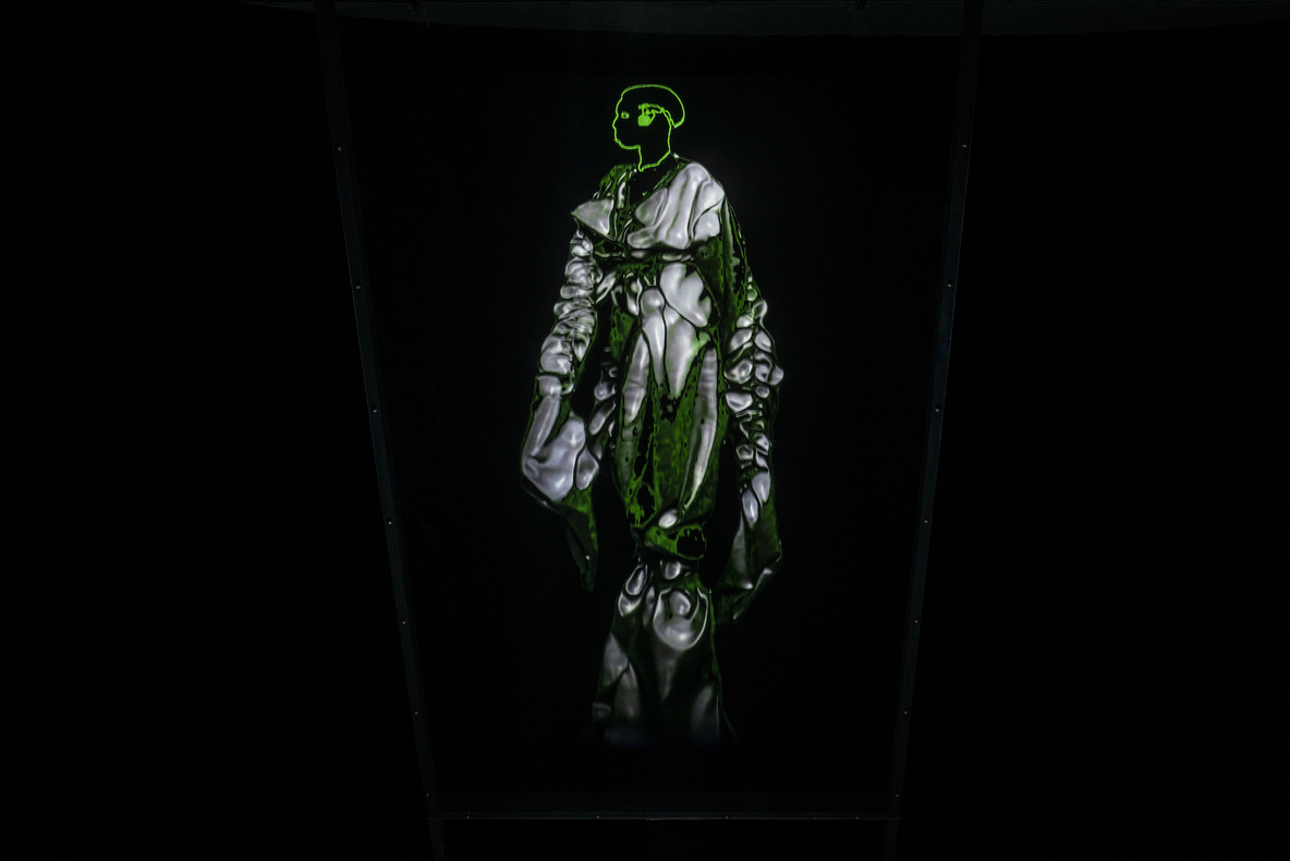 Sandra Mujinga, Flo, 2019, installation view, Bergen Kunsthall. Courtesy: the artist, The Approach, London and Croy Nielsen, Vienna. Photograph: Thor Brødreskift