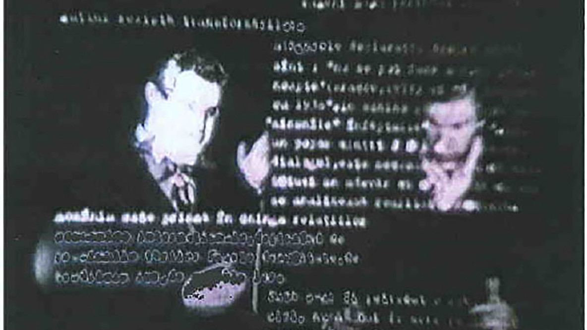 Ion Grigorescu. Dialogue with President Ceaușescu. 1978. 8mm film transferred to16 mm film (black and white, silent)