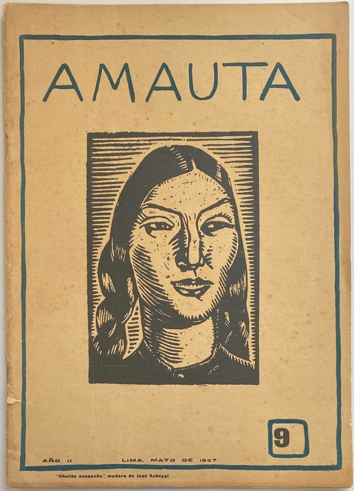 José Sabogal. Woodcut for the cover of Amauta no. 9. 1926